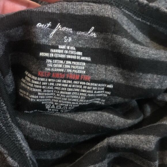 Women's Urban Outfitters Out From Under Grey & Black Striped Halter Top - Picture 6 of 6